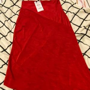 ZARA Red Asymmetrical Skirt